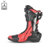 BELA SPEEDO 2.0 Moto Couro Botas Preto Vermelho - Imagem do lado esquerdo de Boots